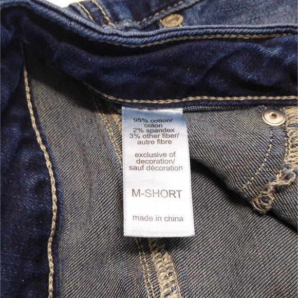 Maurices Distressed Skinny Jean M-Short Blue Denim Ripped Details Cotton Spandex - Picture 6 of 9